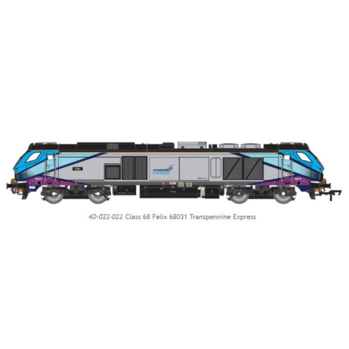 4D-022-022 Dapol OO gauge Class 68 Diesel locomotive in Transpennine Express (TPE) livery 'Felix', No.68031 (4D022022)